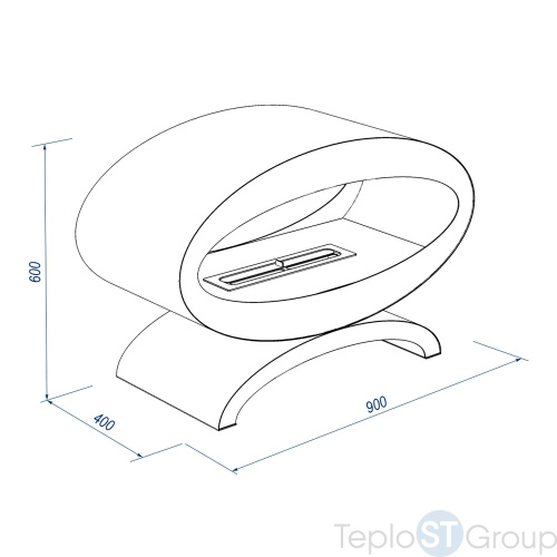 Биокамин Royal Thermo RTBFP-F900E Ellipse - купить оптом с доставкой по России фото 3