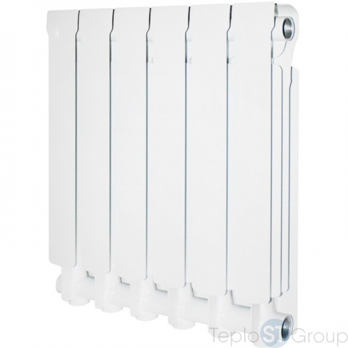 Радиатор алюминиевый боковое подключение 7 секций (белый RAL 9016)STOUT VEGA 500 фото 2
