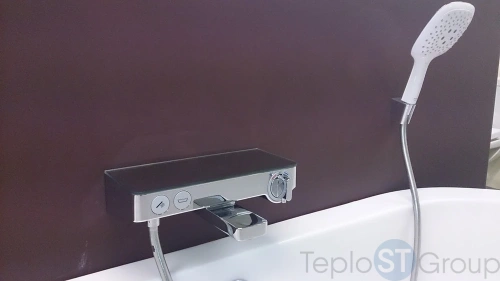 Смеситель для ванны с термостатом Hansgrohe Ecostat Select Push 13151000 хром - купить с доставкой по России фото 5