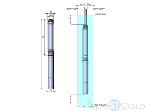 Скважинный насос UNIPUMP ECO MIDI-3 - купить оптом с доставкой по России фото 3