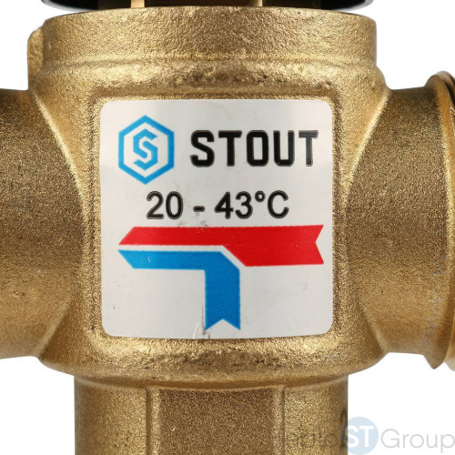 Stout Насосно-смесительный узел с термостатическим клапаном 20-43°C, без насоса - купить с доставкой по России фото 18