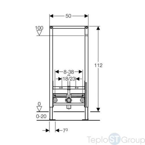 Инсталляция для биде GEBERIT Duofix h112 111.520.00.1 - купить оптом у дилера TeploSTGroup по всей России ✅ ☎ 8 (800) 600-96-13 фото 4