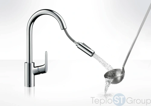 Смеситель для кухни Hansgrohe Focus под сталь 31815800 - купить с доставкой по России фото 2