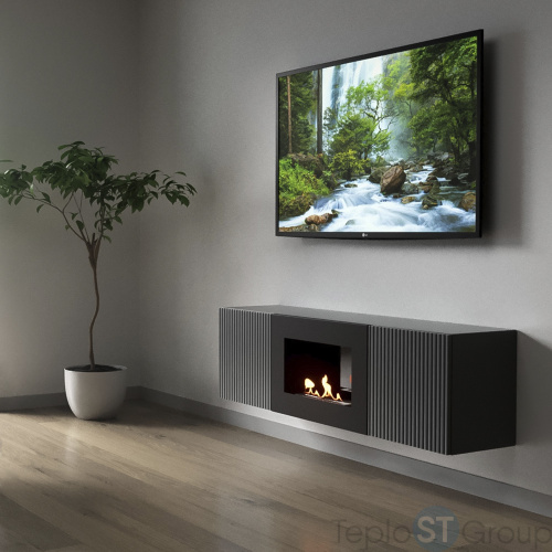 Тумба с биокамином Firelight BFP/P-1400L графит - купить оптом с доставкой по России фото 4