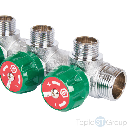 Stout SMB-6850-341203 коллектор регулирующий 3/4 , 3 отвода 1/2 - купить оптом с доставкой по России фото 5