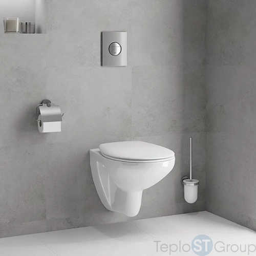 Набор Grohe Bau Ceramic система инсталляции Solido 5 в 1: подвесной унитаз, сиденье с микролифтом, панель смыва Sail, шумоизоляция 39415000 - купить с доставкой по России фото 2