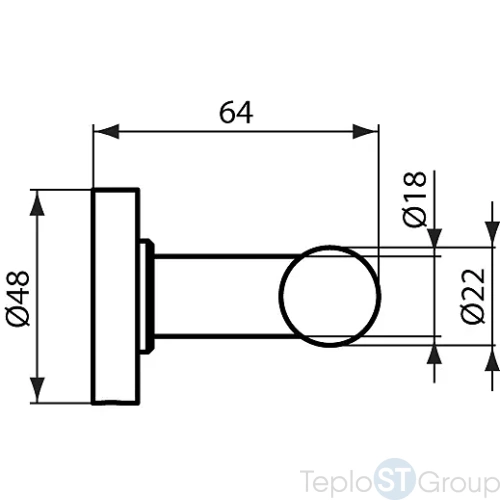 Двойной крючок Ideal Standard IOM A9116AA - купить оптом у дилера TeploSTGroup по всей России ✅ ☎ 8 (800) 600-96-13 фото 2