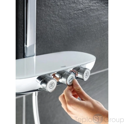 Верхний душ Hansgrohe Raindance E 300 Air 1jet 26250000 с потолочным подсоединением, хром - купить оптом у дилера TeploSTGroup по всей России ✅ ☎ 8 (800) 600-96-13 фото 4