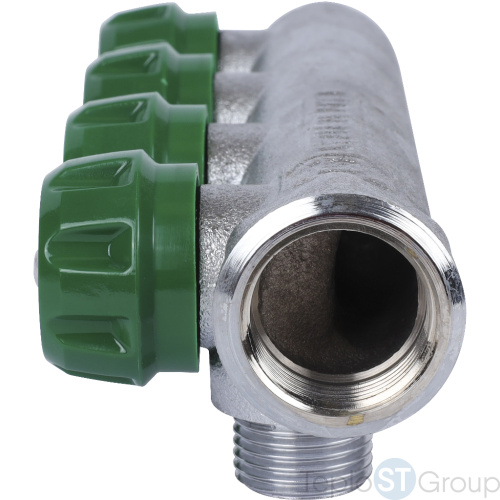 Stout SMB-6850-341204 коллектор регулирующий 3/4 , 4 отвода 1/2 - купить оптом с доставкой по России фото 5