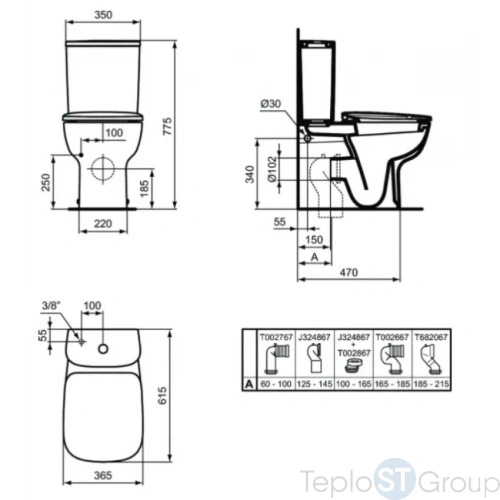 Чаша унитаза-компакт Ideal Standard Esedra T282001 - купить с доставкой по России фото 3