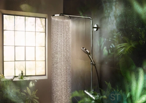 Душевая стойка Hansgrohe Raindance Select 27633700 белый - купить с доставкой по России фото 5