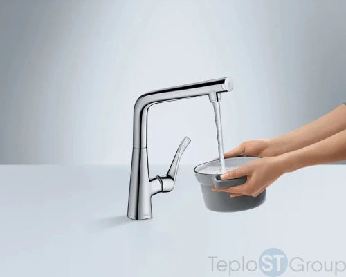 Смеситель Hansgrohe Metris Select 14883000 для кухонной мойки - купить с доставкой по России фото 8