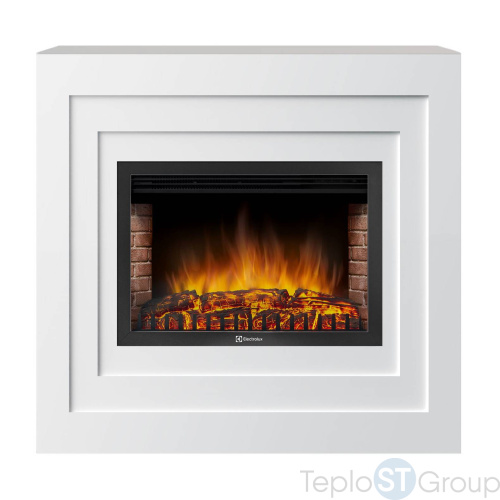 Каминокомплект:Очаг Electrolux EFP/P-2520LS с порталом Cubo 25 белый - купить оптом с доставкой по России