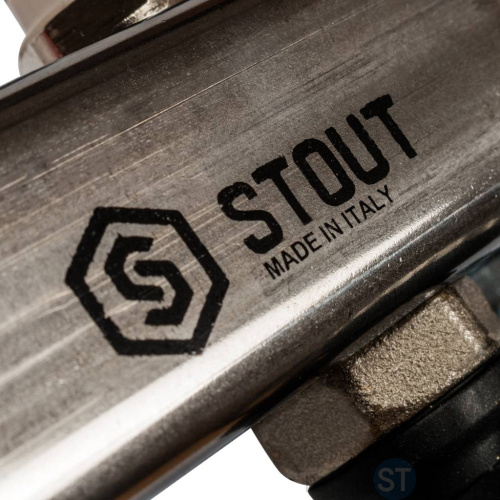 Stout Коллектор из нержавеющей стали с расходомерами, с клапаном вып. воздуха и сливом 5 вых. - купить оптом с доставкой по России фото 2