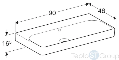 Раковина Geberit Smyle Square 500.250.01.1 - купить оптом у дилера TeploSTGroup по всей России ✅ ☎ 8 (800) 600-96-13 фото 6