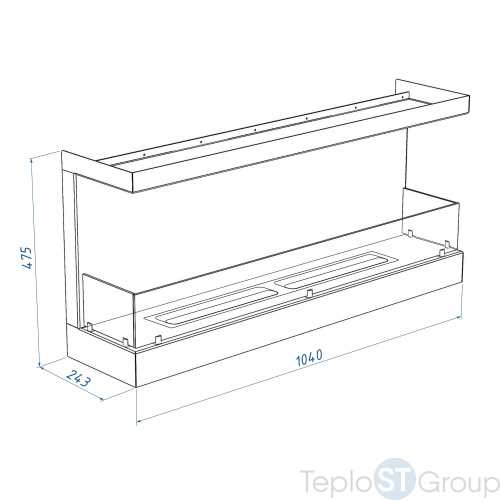 Биокамин Royal Thermo RTBFP-P1040XS - купить оптом с доставкой по России фото 3