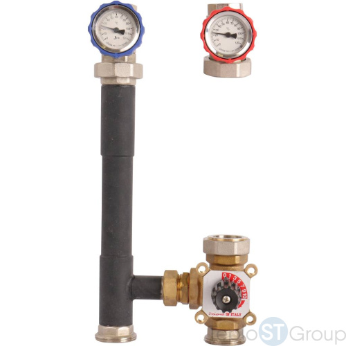 Насосная группа Rommer RDG-0003 с 3-х ходовым приводным смесителем 1 без насоса - купить оптом с доставкой по России