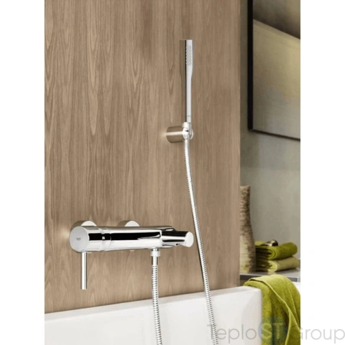 Смеситель для ванны Grohe Essence+ с душевым гарнитуром 33628001 - купить с доставкой по России фото 5