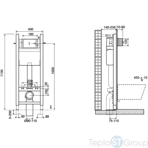 Комплект подвесной унитаз Jacob Delafon Struktura E21771RU-00 (EDE102-00 + E70024-00) + система инсталляции Jacob Delafon (E33131RU-NF + E4316-00) - купить с доставкой по России фото 5