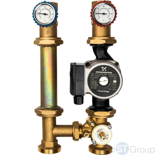 Stout SDG-0007 Насосная группа со смесителем 1" с насосом Grundfos UPSO 25-65 DN 32 - купить оптом с доставкой по России фото 10