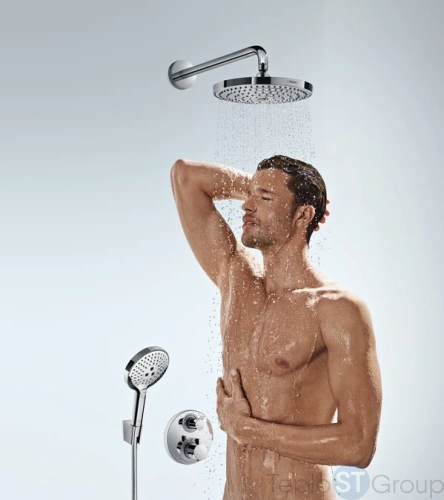 Термостат для ванны с душем Hansgrohe Ecostat S 15758000 с запорным/переключающим вентилем - купить с доставкой по России фото 4