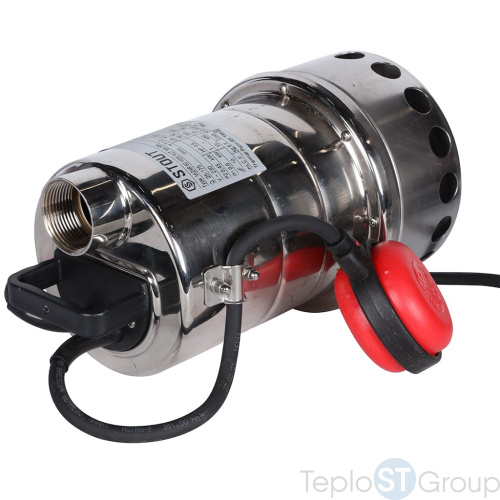 Stout SPD-0002-200450 Насос дренажный, с поплавком, нерж.раб.колесо, кабель 10 м, 230V, Q=175 л/мин, H=7,1 м - купить с доставкой по России фото 8