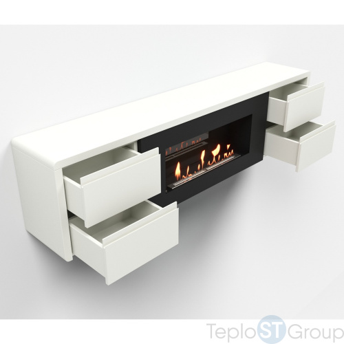 Тумба с биокамином Firelight BFP/P-1700 lux белая - купить оптом с доставкой по России фото 5