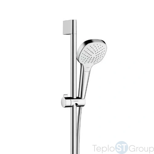 Душевой гарнитур Hansgrohe Croma Select E Vario 26582400 со штангой 65 см, белый/хром - купить оптом у дилера TeploSTGroup по всей России ✅ ☎ 8 (800) 600-96-13 фото 2