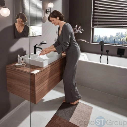 Душевой набор Hansgrohe Pulsify Select S 105 3jet Relaxation 24302670 со шлангом 125 см, черный матовый - купить с доставкой по России фото 2