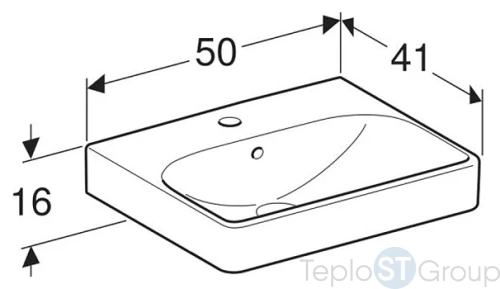 Раковина Geberit Smyle Square 50 х 41 500.256.01.1 белая - купить оптом у дилера TeploSTGroup по всей России ✅ ☎ 8 (800) 600-96-13 фото 6