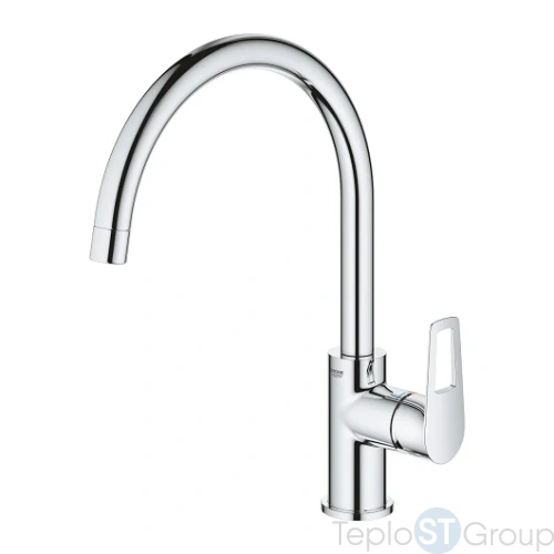 Смеситель для кухни GROHE BauLoop с высоким C-образным изливом 31232001 хром - купить оптом у дилера TeploSTGroup по всей России ✅ ☎ 8 (800) 600-96-13 фото 2