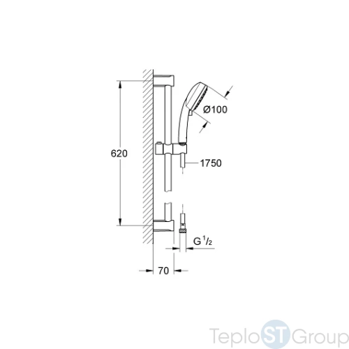 Душевой гарнитур Grohe New Tempesta Cosmopolitan 27578002 - купить оптом у дилера TeploSTGroup по всей России ✅ ☎ 8 (800) 600-96-13 фото 3