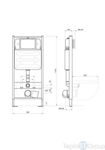 Унитаз с инсталляцией Set Aquatek Вега cmp рама INS-0000012+унитаз Вега AQ1904-00 - купить с доставкой по России фото 3