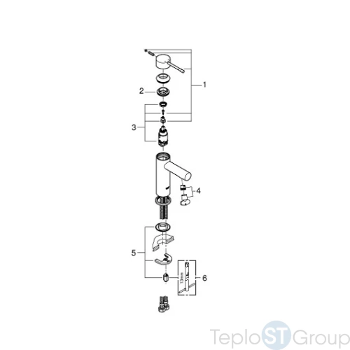 Смеситель для раковины Grohe Essence 34294001 - купить оптом у дилера TeploSTGroup по всей России ✅ ☎ 8 (800) 600-96-13 фото 4