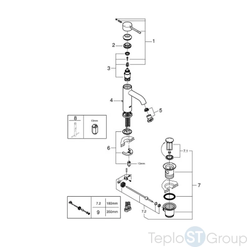 Смеситель для раковины Grohe Essence New 23591001 - купить оптом у дилера TeploSTGroup по всей России ✅ ☎ 8 (800) 600-96-13 фото 4