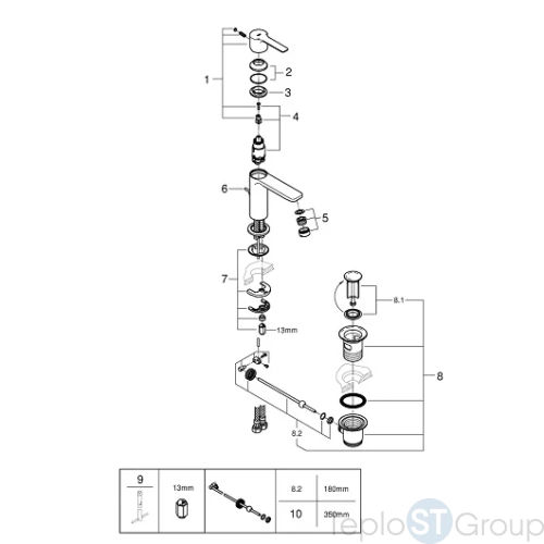 Смеситель для раковины Grohe Lineare New 32109001 хром - купить с доставкой по России фото 4