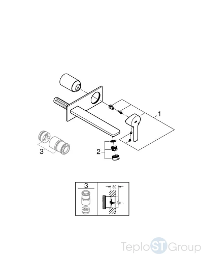 Смеситель для раковины Grohe Lineare New 23444001 - купить оптом у дилера TeploSTGroup по всей России ✅ ☎ 8 (800) 600-96-13 фото 4