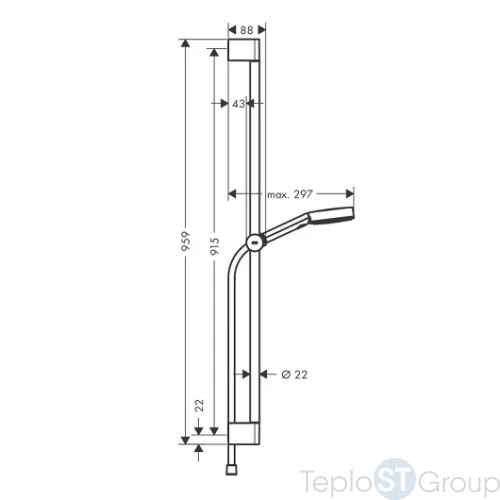 Душевой гарнитур Hansgrohe Pulsify 24170700 белый - купить оптом у дилера TeploSTGroup по всей России ✅ ☎ 8 (800) 600-96-13 фото 4