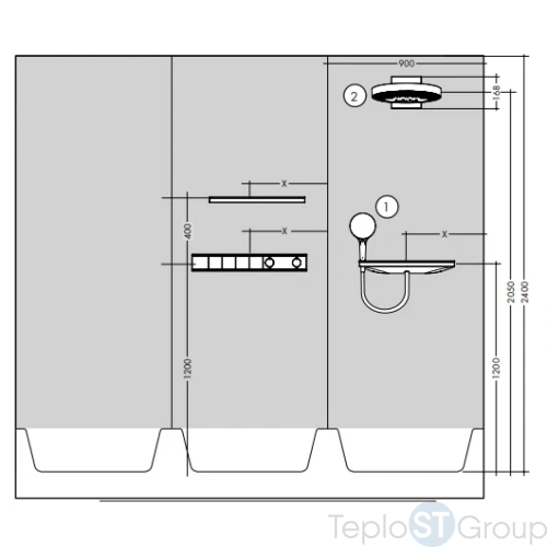 Термостат для душа Hansgrohe RainSelect 15382140 скрытого монтажа, для 4 потребителей, шлифованная бронза - купить оптом у дилера TeploSTGroup по всей России ✅ ☎ 8 (800) 600-96-13 фото 4