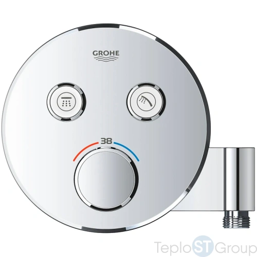 Термостатический смеситель для душа GROHE Grohtherm SmartControl 29120000 на 2 выхода, внешняя часть, хром - купить с доставкой по России фото 2