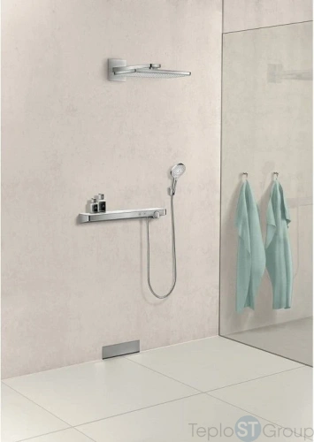 Верхний душ Hansgrohe Rainmaker Select 460 1jet 24003400 с держателем, белый/хром - купить с доставкой по России фото 6