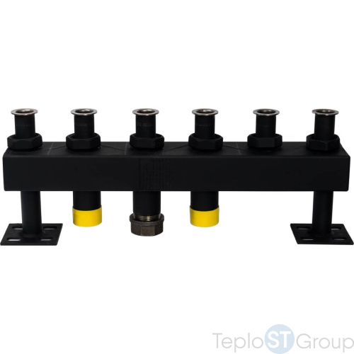 Stout SDG-0016 Стальной распределительный коллектор 3 отопительных контура. В теплоизоляции DN 32 - купить оптом с доставкой по России фото 7