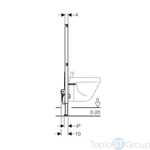 Инсталляция для биде GEBERIT Duofix h112 111.520.00.1 - купить оптом у дилера TeploSTGroup по всей России ✅ ☎ 8 (800) 600-96-13 фото 3