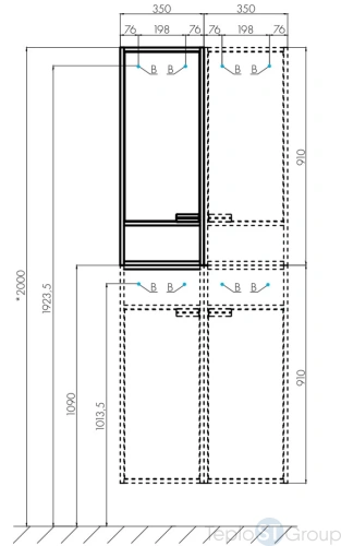 Шкаф Акватон Флай R 1A237903FAX1R дуб крафт/белый - купить с доставкой по России фото 2