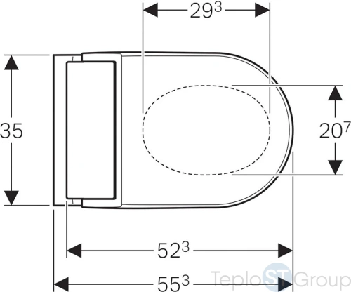 Подвесной унитаз-биде GEBERIT AquaClean Tuma Comfort 146.294.SI.1 (панель белое стекло) - купить с доставкой по России фото 5