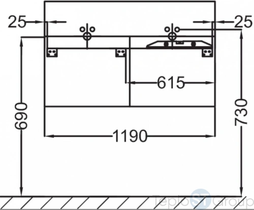 Тумба под раковину Jacob Delafon Terrace 120x48 EB1188-N23 ледяной коричневый - купить с доставкой по России фото 3