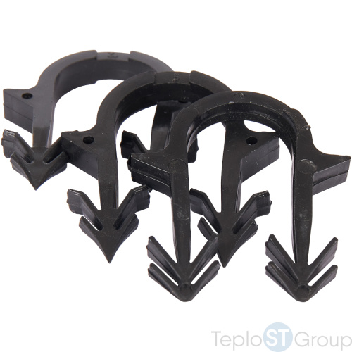 Stout SMF-0004 Скоба якорная с двойным креплением для труб д.16-20мм, цвет черный - купить оптом с доставкой по России фото 3
