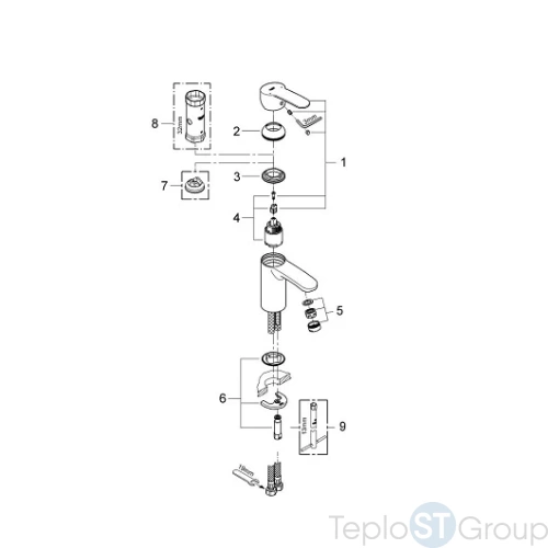 Смеситель для раковины Grohe Eurostyle Cosmopolitan 3246820E - купить с доставкой по России фото 2