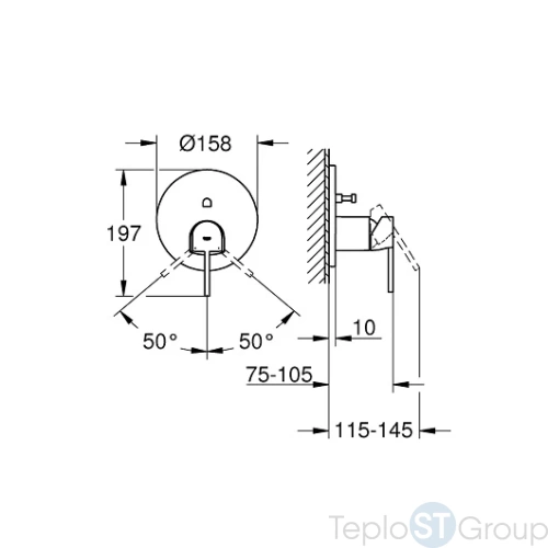 Смеситель для душа Grohe Plus 24060003 - купить оптом у дилера TeploSTGroup по всей России ✅ ☎ 8 (800) 600-96-13 фото 3