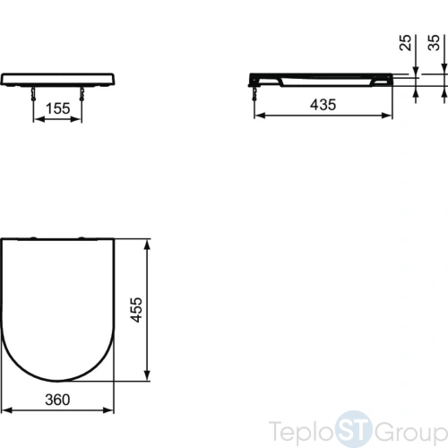 Крышка-сиденье Ideal Standard Blend T376001 - купить с доставкой по России фото 2